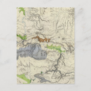 Green River from the Union Pacific Rail Road Map Postcard