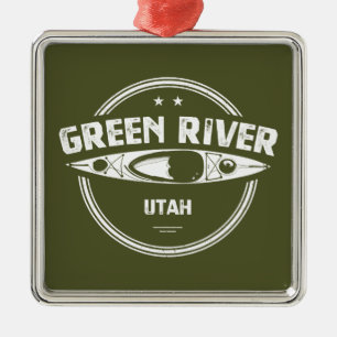 Green River Utah Kayaking Metal Tree Decoration
