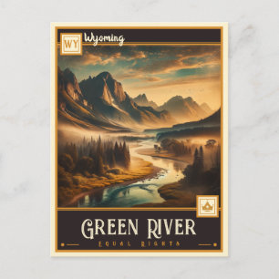 Green River, Wyoming Vintage Postcard