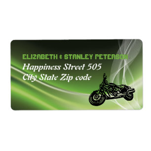 Green road biker/motorcycle wedding