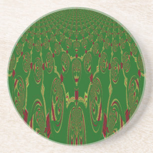 Green Robots Coaster
