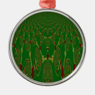 Green Robots Metal Tree Decoration