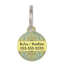 Green Rococo Pattern Flourish