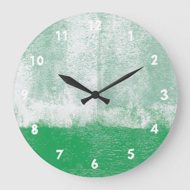 Green rolled paint clock (Front)