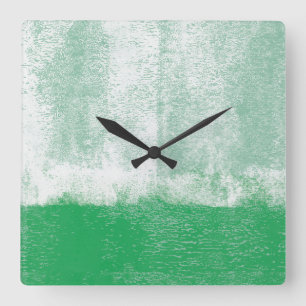 Green rolled paint clock