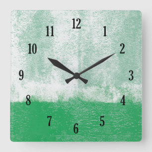 Green rolled paint clock