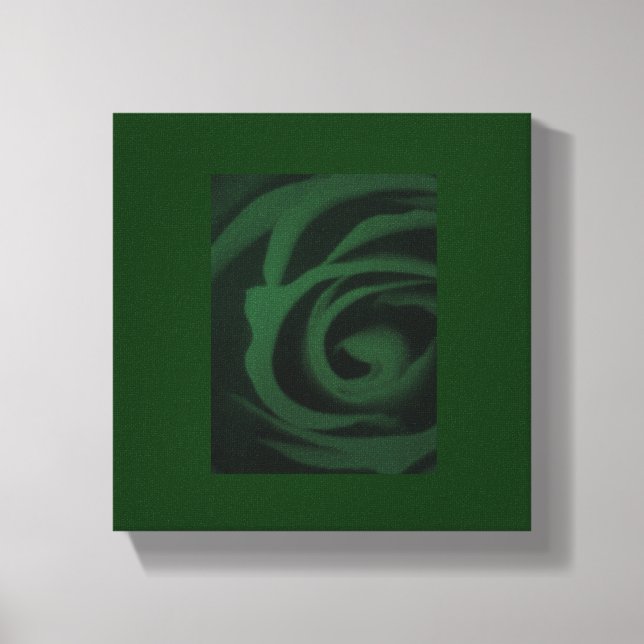 Green Rose Canvas Print (Front)