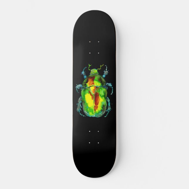 Green Rose Chafer Skateboard (Front)