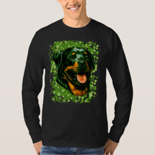 Green Rottweiler Dog Breed St Patrick S Day Dog Lo T-Shirt