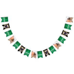 Green Row of Tassels Photo Graduation Bunting
