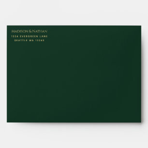 Green Royal Mediaeval Gold Sword Wedding Envelope