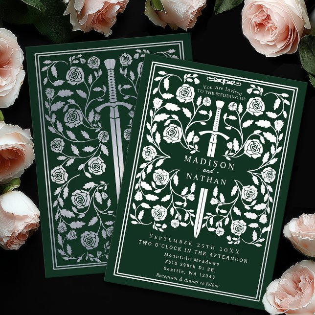 Green Royal Mediaeval Silver Sword Wedding (Creator Uploaded)