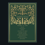Green Royal Mediaeval Sword Wedding Program Programme<br><div class="desc">Elegant and modern wedding design inspired by the mediaeval fantasy genre. Design is not real foil. You can customise this further by clicking on the "PERSONALIZE" button. Matching Items in our shop for a complete party theme.</div>