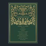 Green Royal Mediaeval Sword Wedding Program Programme<br><div class="desc">Elegant and modern wedding design inspired by the mediaeval fantasy genre. Design is not real foil. You can customise this further by clicking on the "PERSONALIZE" button. Matching Items in our shop for a complete party theme.</div>