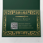 Green Royal Mediaeval Sword Wedding QR Code