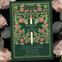Green Royal Sword Floral Mediaeval Fantasy Wedding