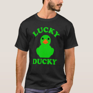 Green Rubber Duck Quack Lucky Ducky Animal Graphic T-Shirt