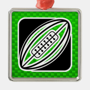 Green Rugby Metal Tree Decoration