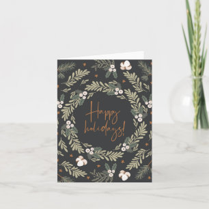 Green Rustic Merry Christmas Holiday Card