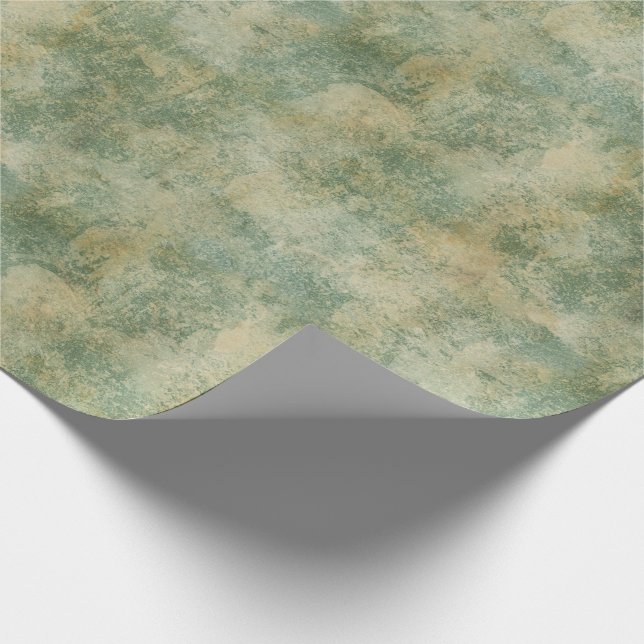 Green Rustic Texture Wrapping Paper (Corner)