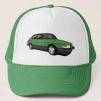 Green Saab 900 Turbo Coupé