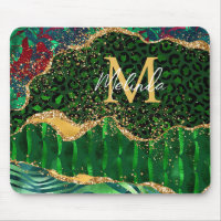 Green Safari Animal Print Agate