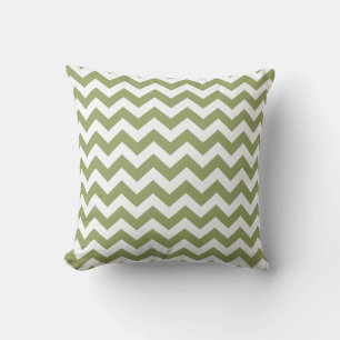 Green Safari Chevron Cushion