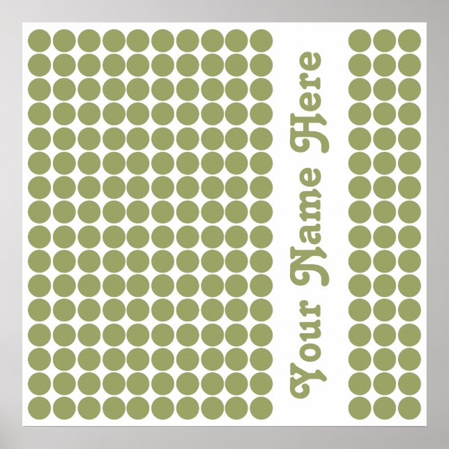 Green Safari Dot with name Poster (Front)