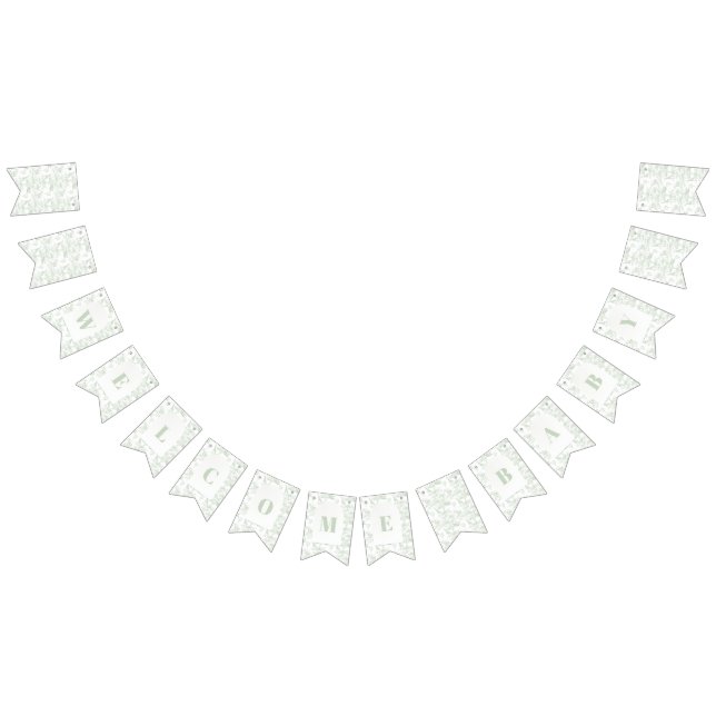 Green Safari Toile D Jouy Jungle Theme Baby Shower Bunting (All)