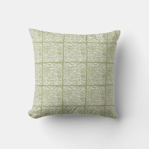 Green Safari Zebra Cushion