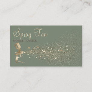 Green Sage Aftercare Instructions Spray Tanning Business Card