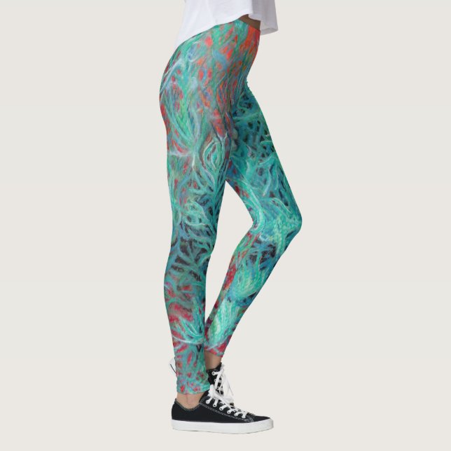 Green Sage and Red Sand Leggings (Right)