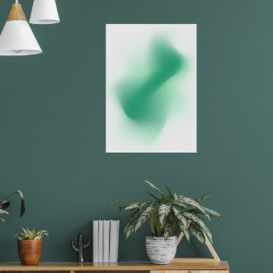 Green Sage Aura Blob Minimalist Abstract Art Poste Poster