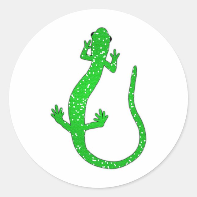 Green Salamander Logo Classic Round Sticker (Front)