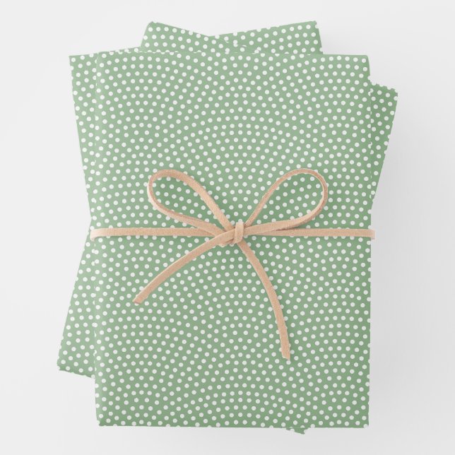 Green Same Komon (large scale) Wrapping Paper Sheet (In situ)