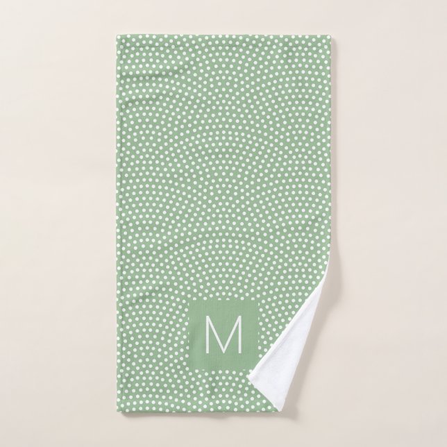Green Same Komon Monogrammed Bath Towel Set (Hand Towel)