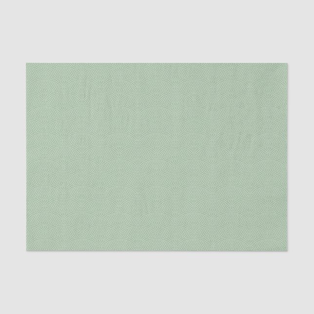 Green Same Komon (small scale) Tissue Paper (Front)