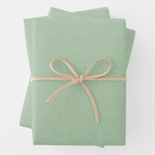 Green Same Komon (small scale) Wrapping Paper Sheet