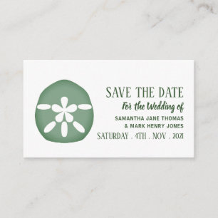 Green Sand Dollar, Save the Date Enclosure Card