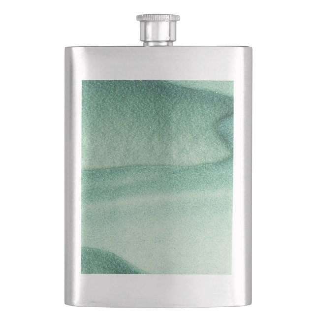 Green Sand  Hip Flask (Front)