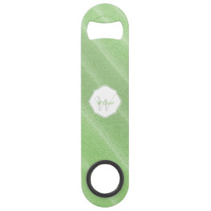 Green Sand Ripples Personalise Steel Bottle Opener