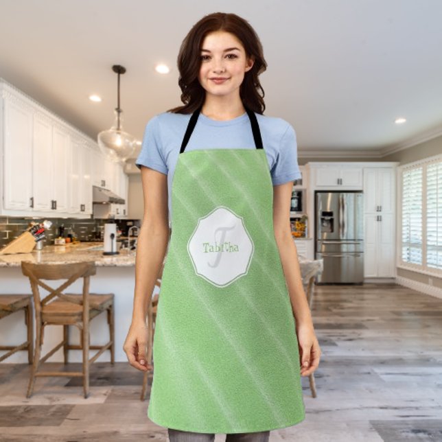 Green Sand Ripples Personalised Apron (Green Sand Ripples Personalized Apron)
