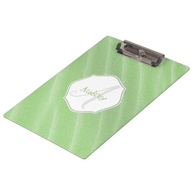 Green Sand Ripples Personalised Clipboard (Angled)