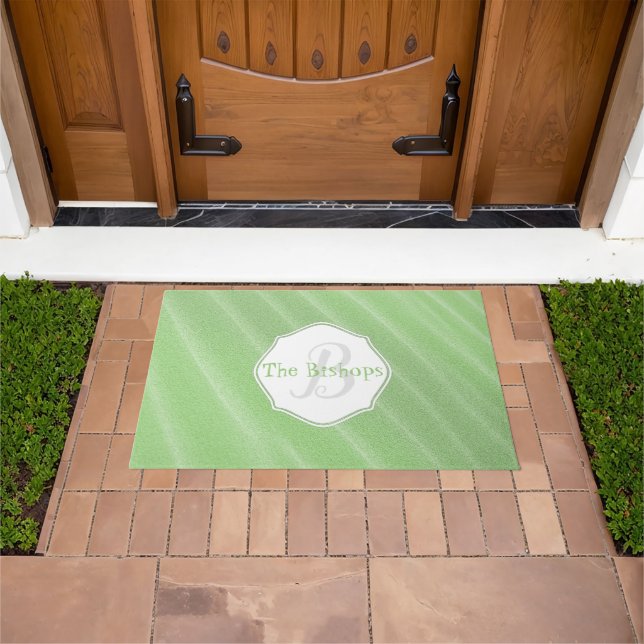Green Sand Ripples Personalised Door Mat (Outdoor)