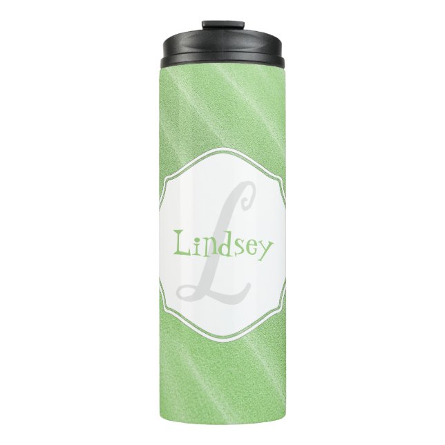 Green Sand Ripples Personalised Thermal Tumbler (Front)