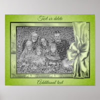 Green Satin Bow Frame Create Your Own Photo 