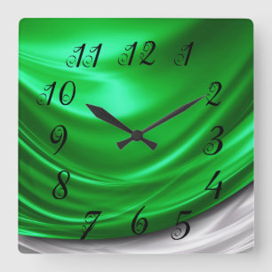 Green Satin Wall Clock