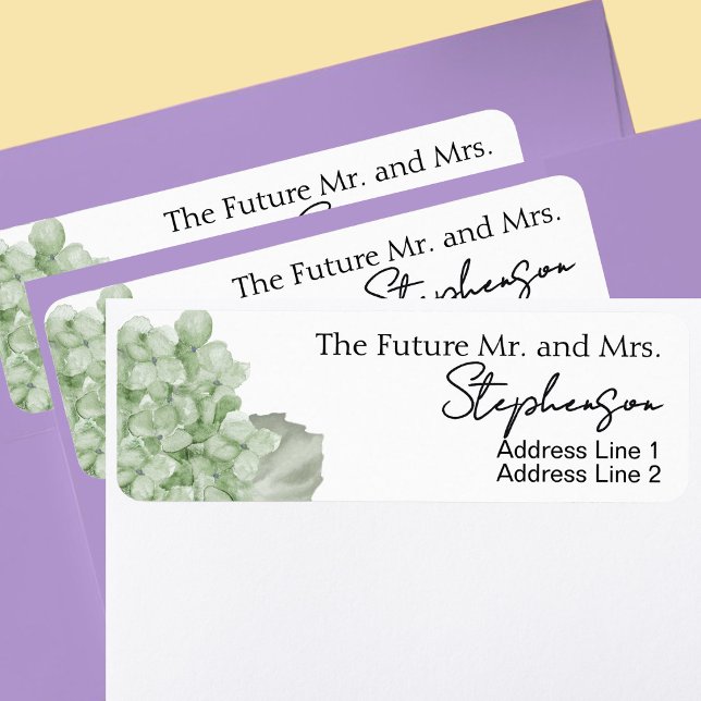 Green Save The Date Custom Name Return Address (Creator Uploaded)