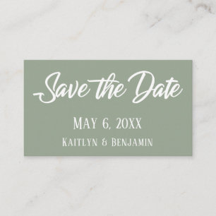 Green Save the Date & Wedding Detail Inserts