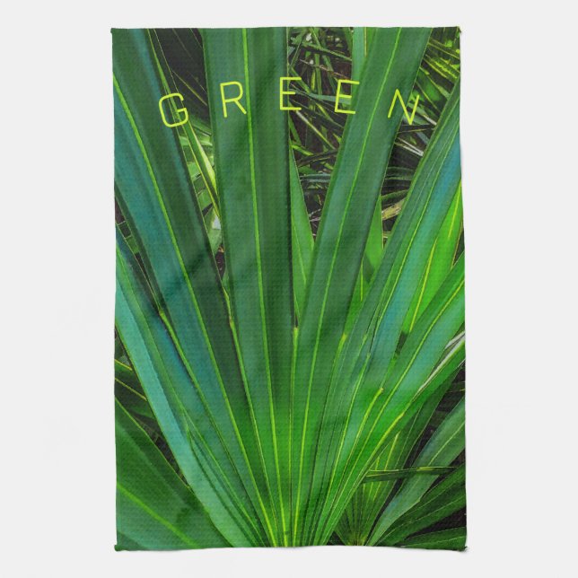 GREEN Saw Palmetto Kitchen Towels (Vertical)